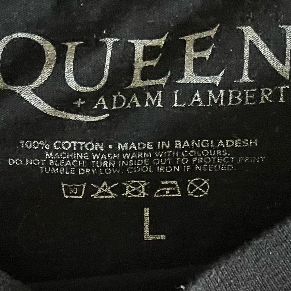 QUEEN AND ADAM LAMBERT T SHIRT BLAVK MENS LARGE CAN BE UNISEX - Picture 3 of 4